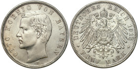 Germany
Germany, Bavaria. 5 marks 1913 D, Munich 

Pięknie zachowana moneta.Kolorowa patyna zachodząca od rantu, połysk.AKS 201; Jaeger 46&nbsp;
...