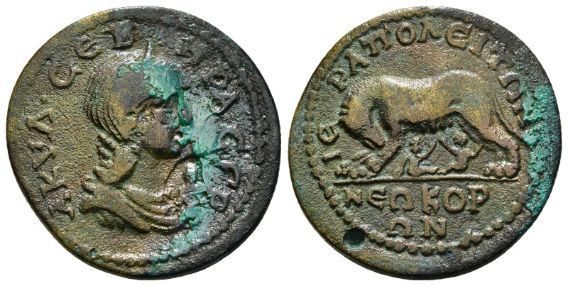 PHRYGIA, Hierapolis, Aquilia Severa (Augusta, 218-222) AE 8,47 g - 25,93 mm
Obv...