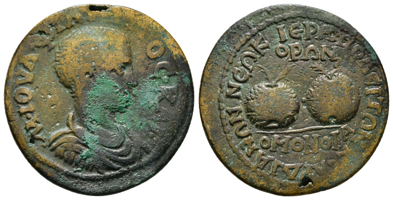 Phrygia. Hierapolis . Philip II as Caesar AD 244-247. AE Homonoia-issue with Sar...