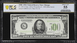 Fr. 2201-G. 1934 Dark Green Seal $500 Federal Reserve Note. Chicago. PCGS Banknote About Uncirculated 55.

About Uncirculated. With just a touch of ...