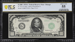 Fr. 2212-G. 1934A $1000 Federal Reserve Note. Chicago. PCGS Banknote About Uncirculated 55.

About Uncirculated. With just a touch of circulation th...