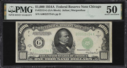 Fr. 2212-G. 1934A $1000 Federal Reserve Note. Chicago. PMG About Uncirculated 50.

About Uncirculated. With just a touch of circulation this example...