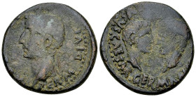 Tiberius AE As, Germanicus/Drusus reverse 

Spain, Romula. Tiberius (14-37 AD). AE As (27 mm, 12.75 g).
 Obv. PERM DIVI [AVG COL ROM], Laureate hea...