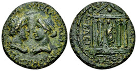 Tiberius AE22, Smyrna 

Ionia, Smyrna. Tiberius (14-37 AD). AE22 (6.45 g), Hieronymos and Petronios, magistrates.
 Obv. CЄΒΑCΤΗ CΥΝΚΛΗΤΟC ZΜΥΡΝΑΙΩΝ...