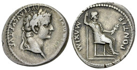 Tiberius AR Denarius, Livia reverse 

Tiberius (14-37 AD). AR Denarius (16 mm, 3.93), Lugdunum, 15-18. 
Obv. [TI CAES]AR DIVI AVG F AVGVSTVS, Laure...