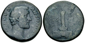 Divus Antoninus Pius AE Sestertius, Column reverse 

Marcus Aurelius (161-180 AD) for Divus Antoninus Pius. AE Sestertius (30 mm, 22.44 g), Rome, 16...