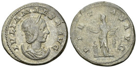 Julia Maesa AR Antoninianus, Pietas reverse 

Elagabalus (218-222 AD) for Julia Maesa Augusta. AR Antoninianus (22-23 mm, 5.05 g, Rome, 219.
Obv. I...