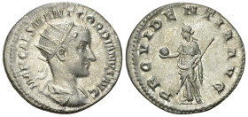Gordianus III AR Antoninianus, Providentia reverse 

Gordianus III (238-244 AD). AR Antoninianus (22-23 mm, 4.29 g), Rome, AD 239.
 Obv. IMP CAES M...