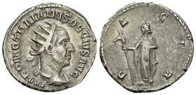 Trajan Decius Antoninianus, Dacia reverse 

Trajanus Decius (249-251 AD). AR Antoninianus (21 mm, 4.63 g), Rome.
Obv. IMP C M Q TRAIANVS DECIVS AVG...