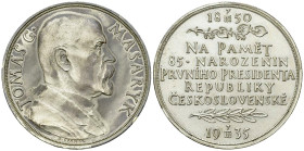 Czechoslovakia AR Medal 1935, Tomas Masaryk 

Czechoslovakia. AR Medal 1935 (42 mm, 29.70 g), commemorating the 85th birthday of President Tomas Mas...
