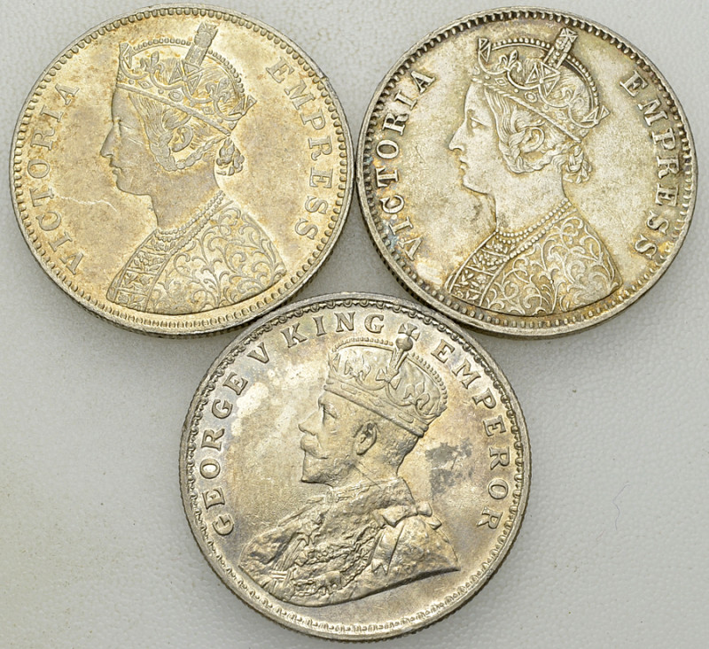 India, British, Lot of 3 AR Rupees 

India, British. Lot of 3 (three) AR Rupee...