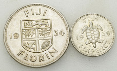 Fiji, Lot of 2 AR coins 

Fiji. Lot of 2 (two) AR coins: 1 Florin 1934, and Sixpence 1936.

Extremely fine. (2)

Lot sold as is, no returns.