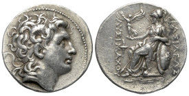 Königreich Thrakien. Lysimachos (306 - 281 v. Chr.).

 Tetradrachme (Silber). Ca. 297 - 281 v. Chr. Magnesia am Mäander.
Vs: Kopf des vergöttlichte...
