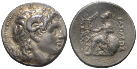 Königreich Thrakien. Lysimachos (306 - 281 v. Chr.).

 Tetradrachme (Silber). Ca. 288 - 281 v. Chr. Lampsakos.
Vs: Kopf des vergöttlichten Alexande...