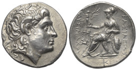 Königreich Thrakien. Lysimachos (306 - 281 v. Chr.).

 Tetradrachme (Silber). Ca. 283 / 282 v. Chr. Perinthos.
Vs: Kopf des vergöttlichten Alexande...