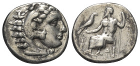 Königreich Makedonien. Alexander III. der Große (336 - 323 v. Chr.).

 Drachme (Silber). Ca. 328 - 323 v. Chr. Lampsakos.
Vs: Kopf des jugendlichen...