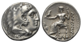 Königreich Makedonien. Alexander III. der Große (336 - 323 v. Chr.).

 Drachme (Silber). Ca. 325 - 323 v. Chr. Milet.
Vs: Kopf des jugendlichen Her...