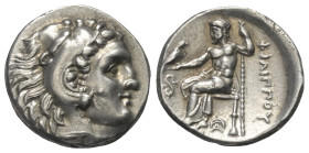 Königreich Makedonien. Philippos III. Arrhidaios (323 - 317 v. Chr.).

 Drachme (Silber). Ca. 323 - 317 v. Chr. Lampsakos.
Vs: Kopf des jugendliche...