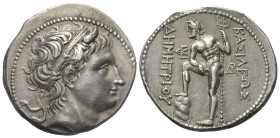 Königreich Makedonien. Demetrios I. Poliorketes (306 - 283 v. Chr.).

 Tetradrachme (Silber). Ca. 290 - 288 v. Chr. Amphipolis.
Vs: Kopf des Demetr...