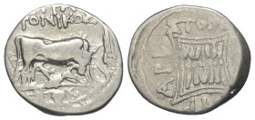 Illyrien. Dyrrhachion.

 Drachme (Silber). Ca. 275 - 48 v. Chr.
Vs: Kuh mit Kalb nach rechts stehend, darüber Magistratsname: Stratonikos; im Absch...