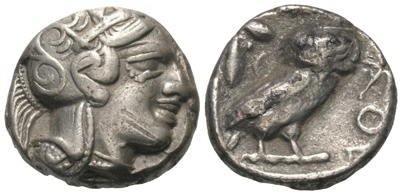 Attika. Athen.

 Tetradrachme (Silber). Ca. 400 - 353 v. Chr.
Vs: Kopf der At...