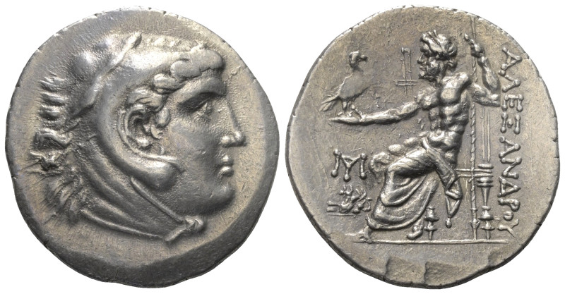 Troas. Assos (?).

 Tetradrachme (Silber). Ca. 210 v. Chr.
Prägung im Namen A...