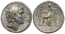 Seleukidisches Königreich. Antiochos III. (223 - 187 v. Chr.).

 Tetradrachme (Silber). Ca. 204 - 197 v. Chr. Antiochia am Orontes.
Vs: Kopf des An...