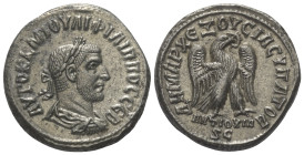 Seleukis und Pierien. Antiochia am Orontes. Philippus I. Arabs (244 - 249 n. Chr.).

 Tetradrachme (Billon). 248 - 249 n. Chr.
Vs: Büste in Rückans...