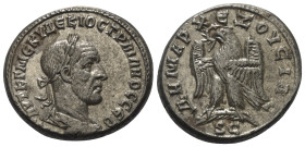 Seleukis und Pierien. Antiochia am Orontes. Traianus Decius (249 - 251 n. Chr.).

 Tetradrachme (Billon).
Vs: Büste in Rückansicht mit Lorbeerkranz...