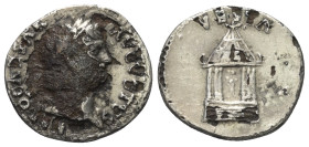 Nero (54 - 68 n. Chr.).

 Denar (Kupfer, silberplattiert). 65 - 66 n. Chr. Rom.
Subärater Denar:
Vs: NERO CAESAR - AVGVSTVS. Kopf mit Lorbeerkranz...