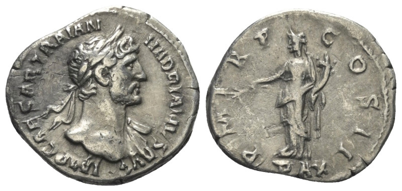 Hadrianus (117 - 138 n. Chr.).

 Denar (Silber). 118 n. Chr. Rom.
Vs: IMP CAE...