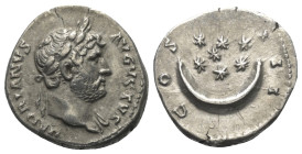 Hadrianus (117 - 138 n. Chr.).

 Denar (Silber). 127 n. Chr. Rom.
Vs: HADRIANVS AVGVSTVS. Büste mit Lorbeerkranz und Drapierung rechts.
Rs: COS II...