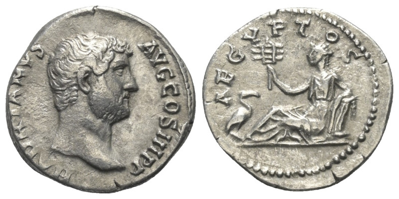 Hadrianus (117 - 138 n. Chr.).

 Denar (Silber). 134 - 138 n. Chr. Rom.
Vs: H...