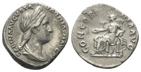 Sabina (gest. 136 n. Chr.).

 Denar (Silber). 129 n. Chr. Rom.
Vs: SABINA AVGVSTA HADRIANI AVG P P. Drapierte Büste mit Diadem rechts.
Rs: CONCORD...