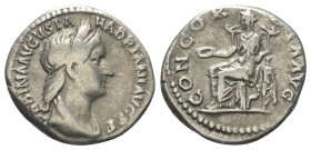 Sabina (gest. 136 n. Chr.).

 Denar (Silber). 129 n. Chr. Rom.
Vs: SABINA AVGVSTA HADRIANI AVG P P. Drapierte Büste mit Diadem rechts.
Rs: CONCORD...
