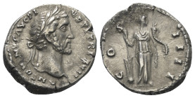 Antoninus Pius (138 - 161 n. Chr.).

 Denar (Silber). 153 - 154 n. Chr. Rom.
Vs: ANTONINVS AVG PIVS P P TR P XVII. Kopf mit Lorbeerkranz rechts.
R...