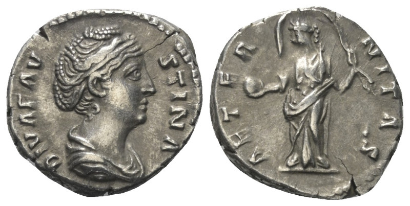 Faustina I. (gest. 141 n. Chr.). Diva Faustina I.

 Denar (Silber). Nach 141 n...