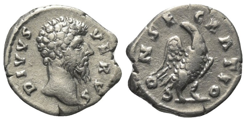 Lucius Verus (161 - 169 n. Chr.). Divus Lucius Verus.

 Denar (Silber). 169 n....