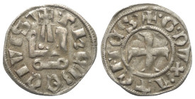 Achaia - Fürstentum. Guy I. de La Roche (1280 - 1287).

 Denar (Silber).
Vs: + G DVX ATENES. Kreuz.
Rs: + ThEBE CIVIS. Stilisiertes Kastell.

19...
