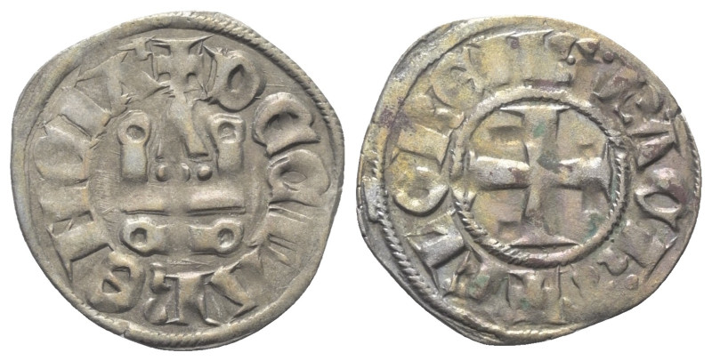 Achaia - Fürstentum. Florent von Hainaut (1289 - 1297).

 Denar (Silber).
Vs:...