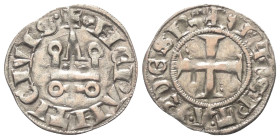 Epirus - Despotat. Philipp von Tarent (1294 - 1313).

 Denar (Silber).
Vs: + PhS P TAR DESP. Kreuz.
Rs: + NEPANTI CIVIS. Stilisiertes Kastell.

...