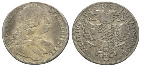 Bayern. Kurfürstentum (1623 - 1806). Karl Albert (1726 - 1745).

 6 Kreuzer. 1740. München.
Vikariatsprägung.
Vs: Büste mit Perücke nach rechts.
...