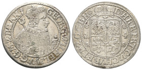 Brandenburg-Preußen. Georg Wilhelm (1619 - 1640).

 Ort (Silber). 1624.
Vs: Brustbild im Harnisch nach rechts mit geschultertem Szepter in der Rech...