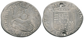 Lothringen - Herzogtum. Karl IV. (1625 - 1675).

 Teston (Silber). 1629. Badonviller.
Vs: Doppelkreuz CAROLVS. D: G. DVX. LOTH. MARCH. D: C. B: G. ...