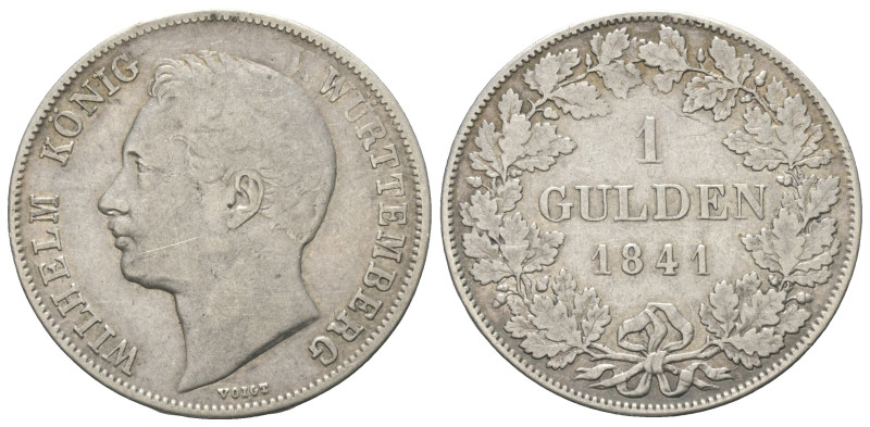 Württemberg. Königreich (1806 - 1918). Wilhelm (1816 - 1864).

 Gulden (Silber...