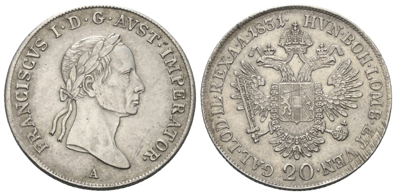 Kaisertum Österreich (1804 - 1918). Franz I. (1804 - 1835).

 20 Kreuzer (Silb...
