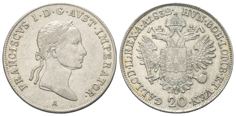 Kaisertum Österreich (1804 - 1918). Franz I. (1804 - 1835).

 20 Kreuzer (Silb...