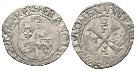 Frankreich. Königreich. Franz I. (1515 - 1547).

 Grand Blanc du Dauphinè (Silber). Ohne Jahr.
Vs: Geviertes Wappen, darüber Delphin.
Rs: Tatzenkr...