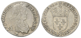 Frankreich. Königreich. Ludwig XIV. (1643 - 1715).

 5 Sols = 1/12 d'Écu (Silber). 1659 M. Toulouse.
1/12 Écu à la mèche longue.
Vs: Kindliche Büs...