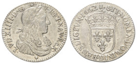 Frankreich. Königreich. Ludwig XIV. (1643 - 1715).

 5 Sols = 1/12 d'Écu (Silber). 1662 D. Lyon.
1/12 Écu à la mèche longue.
Vs: Jugendliche Büste...